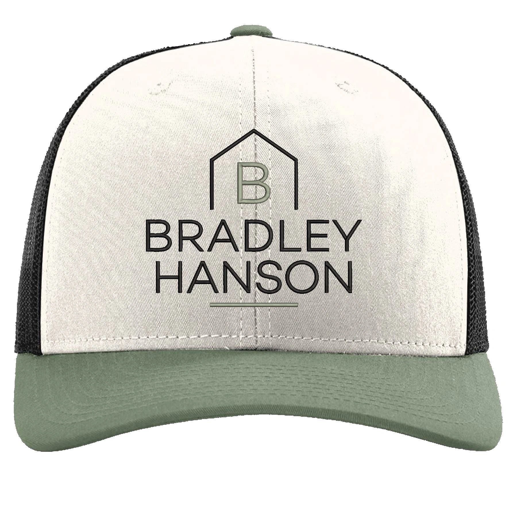 Richardson 112 6-panel snapback trucker hat with leatherette patch